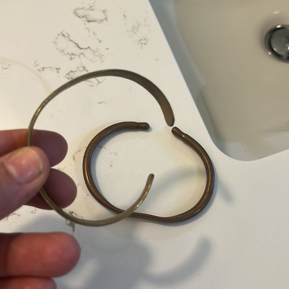 Hammered Brass Cuffs - Picture 3 of 3